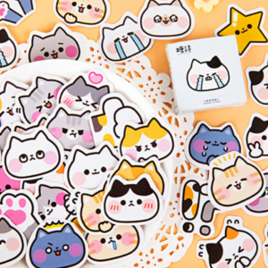 omgkawaii Decorative Stickers Kawaii Cat Stickers