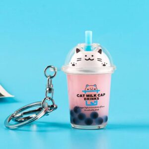 omgkawaiii Cat Milk Keychain