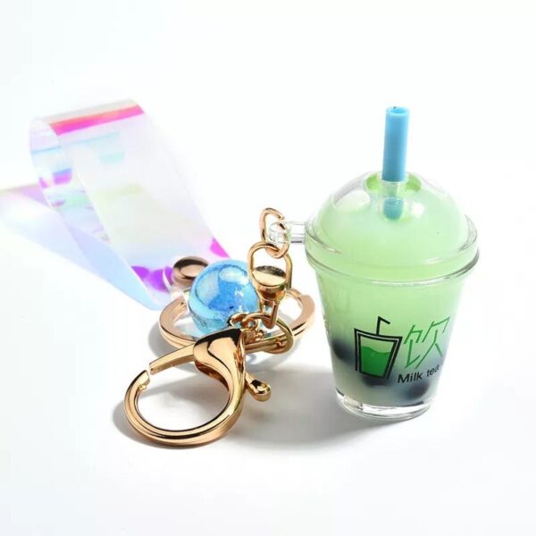 omgkawaiii Green Bubble Tea Kechain