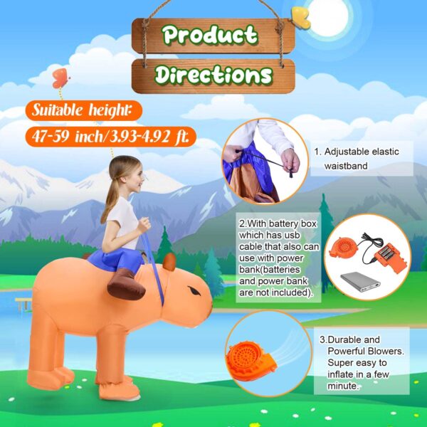 Kids Inflatable Capybara Costume 2